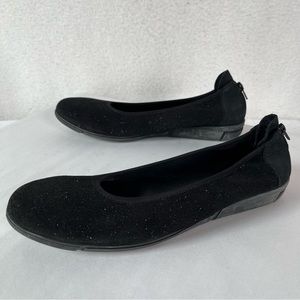 Sesto Meucci Women’s 11 Black Dinnie Shimering Ballet Flat Italian casual shoes